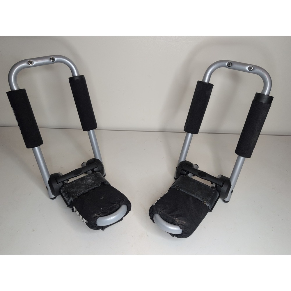 Lot (2) Volvo Thule Sweden 853-5303 N.18 J Hook Vertical Kayak Carrier Roof Rack